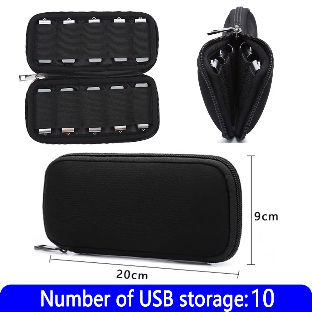 USB Flash Drive Case Storage Bag Dustproof Thumb Drive Holder Organizer Box Electronic Accessories Storage Box for Drive Pen