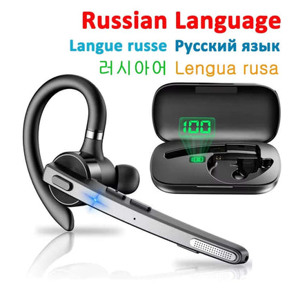 M53 Wireless Bluetooth Headset Single Earpiece Driving Headphone with Dual-Mic Noise Cancelling Handsfree Earphones