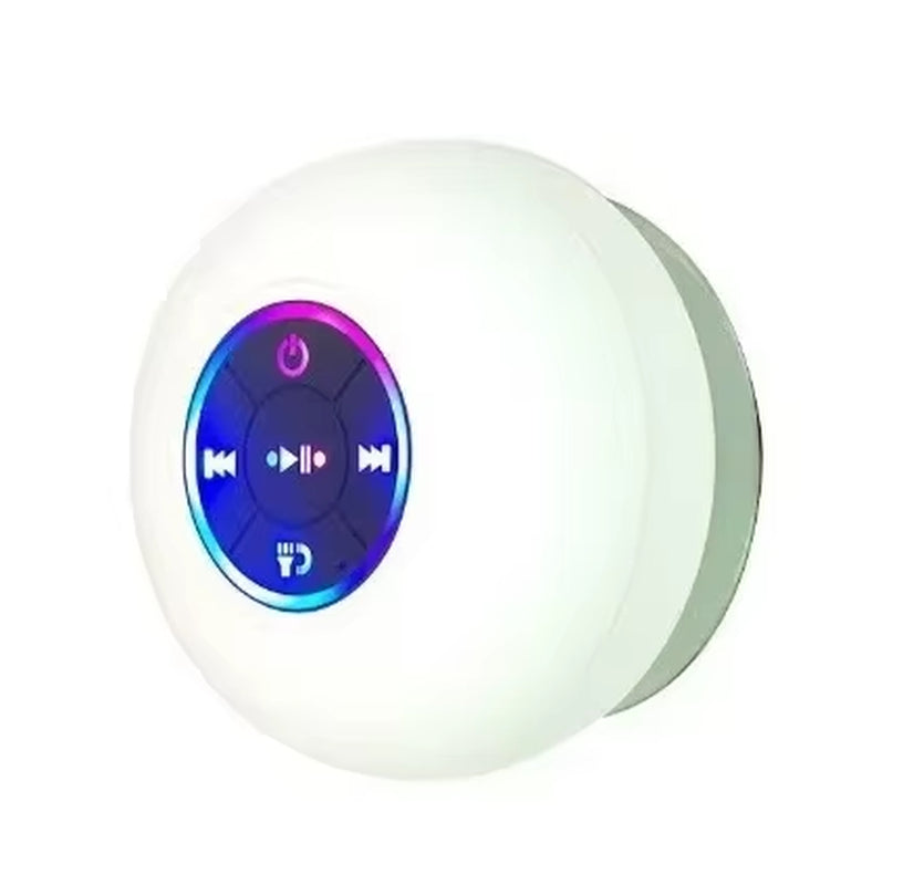 Mini Stereo Sound Speaker LED IPX4 Waterproof Loudspeaker Portable Wireless Bluetooth Speaker Outdoor Bathroom Large Suction Cup