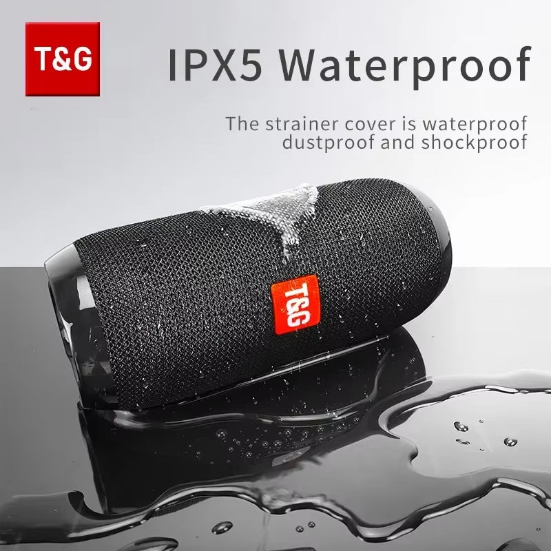TG117 Portable Bluetooth Speaker TWS Wireless Dual Bass Outdoor Column Boombox FM AUX TF Card Music Player for Camping Riding
